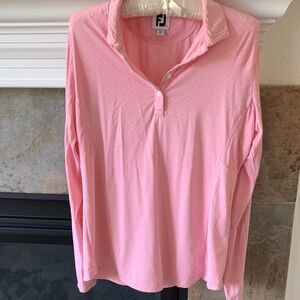 FJ Women’s Light Pink Long Sleeve Golf ⛳️ Polo Top